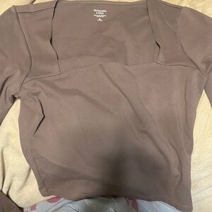 Abercrombie & Fitch Women's Taupe Long Sleeve Top size medium